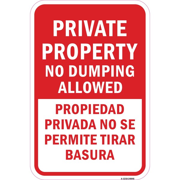 Signmission Safety Sign, 12 in Height, Aluminum, 24846 A-1218-24846 - main